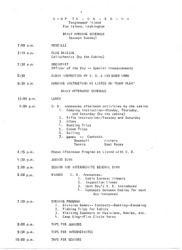 Camp Ta-Ha-Do-Wa Daily Schedule